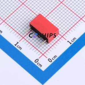 DS-1-R-T DIP Switch Through hole Component (THT),P=2.54mm Switch Flat Toggle, Raised Type Single Pole Single Throw 1 2.54mm - Product Image 2