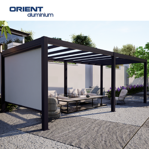 Véranda en aluminium 4 saisons avec <span class=keywords><strong>solarium</strong></span> rétractable personnalisé Véranda avec pergola Maisons en verre Véranda - Product Image 5