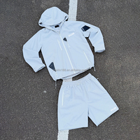 Ensemble de survêtement léger pour hommes, coupe-vent zippé en nylon à séchage rapide, idéal pour la course et le jogging, vente en gros personnalisée