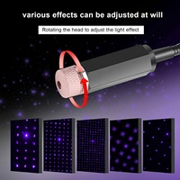Rotación Automática de Doble Color 360 °   Luz LED Estelar para Interior de Coche USB, Accesorio Universal con Control por Voz y Efecto de Respiración Estroboscópica