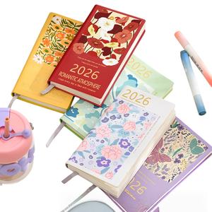 สมุดโน้ตปกพิมพ์ลายบึงบัวเขียว ดีไซน์ A6 ปี 2026 ปกแบบกำหนดเอง สมุดโน้ตสำหรับสำนักงาน โรงเรียน และนักเรียน - Product Image 3