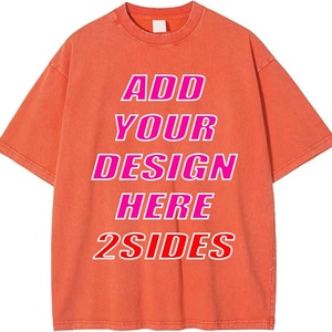 Camiseta Oversize Retro Americana de Hip-Hop Estampada de Manga Corta para Hombre y Mujer, Estilo Vintage Lavado, Tejido Holgado de Largo Extendido - Product Image 2