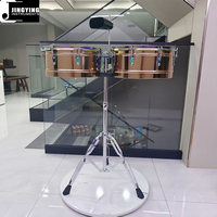 Jingying Factory High-end Professional 13-14 Inch Timbale Percussion Set with Electroplating Process Drum Kit Parts&Accessories