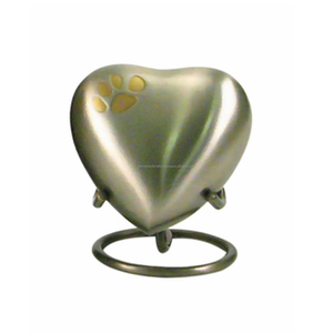 Large Paw Prints Classic Pewter Pet Cremation Urn - Engravable for <b>Cat</b> & Dog Pet Ashes Cremation <b>Memorial</b> Handmade Urns - Product Image 1