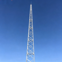 Tour de protection contre la foudre pour télécommunications sur haut mât, en acier Q355B galvanisé à chaud, pour antennes 5G WiFi, de 20m à 50m, avec parafoudre