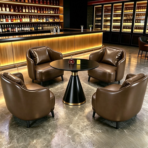 Conjunto de <span class=keywords><strong>Bar</strong></span> Industrial-Retro de Bambú para Exteriores con Sofá Tipo Booth y Sillas de Comedor para Cafeterías, Restaurantes y Bistrós - Product Image 3