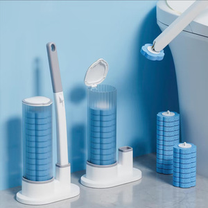 Disposable Toilet Cleaning <b>Brush</b> Heads Oval Plastic For Home Use - Product Image 1