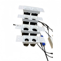 Spot encastré double tête LED COB 2x10W 2x12W, découpe 150x72mm, carré, pour plafond, certifié CE CCC