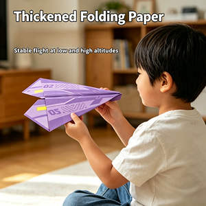 Yuglow Nuovo Aeroplano <span class=keywords><strong>di</strong></span> <span class=keywords><strong>Carta</strong></span> RC Fai-da-Te 2.4GHz, Giocattolo Educativo STEM per Bambini, Gioco Scientifico Volante per Esterni - Product Image 5