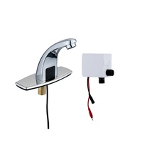 Robinet de lavabo de salle de bain Offre Spéciale Robinet mitigeur automatique sans contact avec plaque de recouvrement Eau froide Capteur mains libres Robinet de salle de bain
