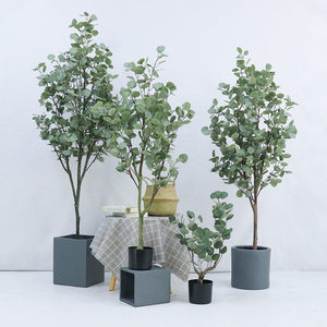 Arbre <span class=keywords><strong>d</strong></span>'eucalyptus artificiel, feuillage <span class=keywords><strong>argent</strong></span>é, plante artificielle en pot, <span class=keywords><strong>d</strong></span>écoration nordique sur pied pour salon, bureau, intérieur - Product Image 2