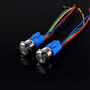 12/16/19/22 मिमी ip65 वाटरप्रूफ स्टेनलेस स्टील पुश बटन स्विच अस्थायी बिजली लोगो - Product Image 2