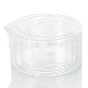 จานแก้วโบโรซิลิเกตสูงชนิดใส หนา พร้อมพวยกา ขนาด 60, 90, 125, 150, 200 มม. - Product Image 2