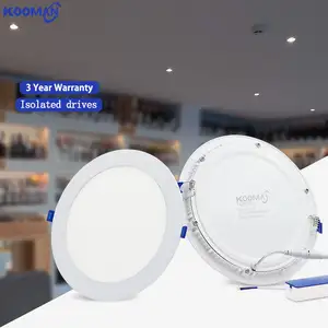 Super quality Round Panel 3w 6w 9w 12w 18w 24w Ultra Thin Ceiling Recessed Mounted LED office commercial panel light