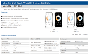 SKYDANCE-Mando a distancia inalámbrico RF, mando a distancia CCT, 1 zona/<span class=keywords><strong>4</strong></span> zonas RF, 1 zona/R7, se aplica al controlador <span class=keywords><strong>LED</strong></span> de doble color - Product Image 6