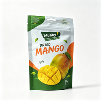 Sachet refermable alimentaire à fermeture éclair, multicouche, pour fruits secs (mangues), résistant à l'humidité, personnalisable (taille et impression), OEM