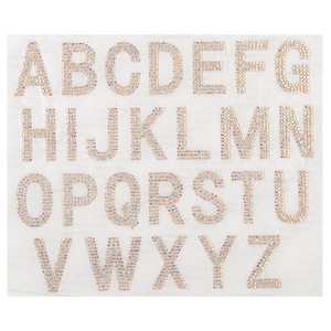Strass thermocollants adhésifs de 4 cm, alphabet anglais majuscule, cristaux DIY, style à tige en verre - Product Image 5
