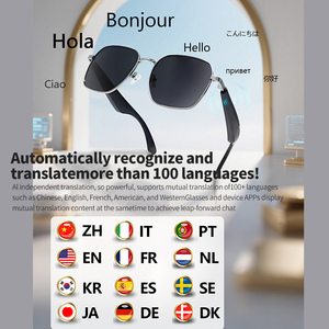 GY200 Idiomas Respuesta Llamada Gafas de sol deportivas Gafas inteligentes Auriculares para hombres Mujeres Ai Traducción inteligente Gafas inalámbricas - Product Image 4