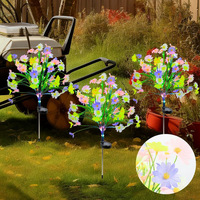 Lampe solaire de jardin LED étanche IP65 à 7 pièces, 2700K blanc chaud, batterie incluse, certifiée FCC, garantie 1 an, Camomille