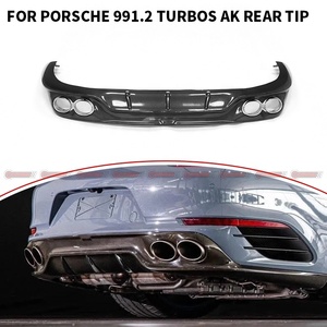 Hot Sale Upgrade to AK Style Carbon Fiber Car Auto Parts Rear Diffuser Lip for Porsche 991 991.2 Turbo - Product Image 2