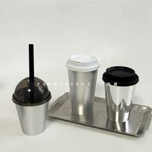 ملصق داخل القالب كوب بلاستيك صلب للقهوة والحليب والشاي فقاعة بوبا - Product Image 1