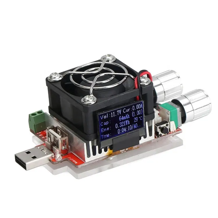 Dc 3-21V 35W 3A Draagbare Digitale Voltage Usb Monitor Dc Elektronische Capaciteit Batterij Load Tester