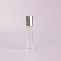 Flacon roll-on carré en verre transparent de 10 ml et 20 ml - Contenant pour huiles essentielles et parfums