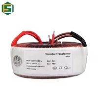 Transformateur toroïdal d'onduleur de puissance 24 0 24 5 ampères 10 ampères 65 0 65 500w Transformateur d'amplificateur audio Transformateur toroïdal