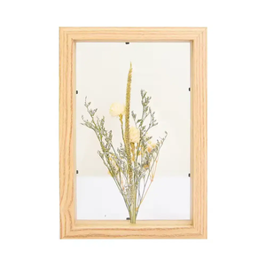 Handmade rắn gỗ tường nghệ thuật DIY 8x10 phong cách đơn giản hai mặt treo tường hoa khô Khung ảnh 6x8 hiển thị trang trí nội thất - Product Image 3