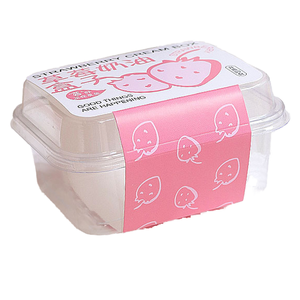 Boîtes d'emballage rectangulaires en plastique PET jetables de qualité alimentaire pour gâteaux à la crème aux fraises, tiramisu, desserts, bento, lavables - Product Image 1