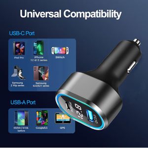 Nouveauté 2 en 1 PD USB C QC3.0 65W Type C <span class=keywords><strong>chargeur</strong></span> de voiture à charge rapide super rapide adaptateur <span class=keywords><strong>chargeur</strong></span> de voiture USB - Product Image 4