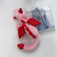 Porte-clés en peluche Dragon du Ciel Rose Doux, Adorable Dragon Ailé en Peluche, Pendentif de Sac, Cadeaux d'Anniversaire pour Adolescents et Adultes, Petite Taille