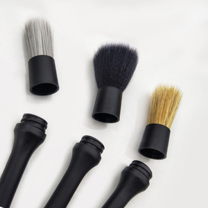 Car <b>Cleaning</b> <b>Brush</b> Set 3 Piece Pig Bristle Detailing <b>Brush</b> For Air Vent Crevice Makeup <b>Cleaning</b> - Product Image 1