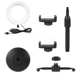 Hot Selling 6inch Mini Ring Light Portable Waterproof Dual Phone Live Streaming Stand Card <b>Clip</b> Mounting <b>Clip</b> Card Bed - Product Image 5