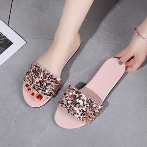 Tongs plates à paillettes scintillantes pour femmes - Product Image 3