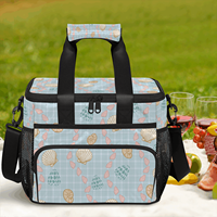 Livraison de modèle de coquilles de pétoncles personnalisées de haute qualité Papier d'aluminium extérieur pliable 6 canettes Igloo Sac isotherme pour aliments congelés