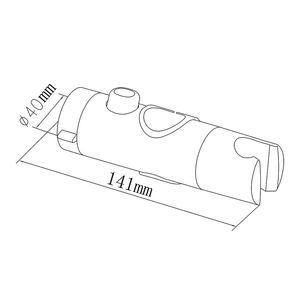 Soporte para cabezal de ducha deslizante de 25 mm, altura ajustable, accesorio de baño de acero inoxidable - Product Image 5