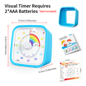 Minuteur visuel pour enfant Yunbaoit OEM, en plastique écologique, silencieux, outil de gestion du temps pour enfant, 60 minutes, minuteur de cuisine, compte à rebours - Product Image 5