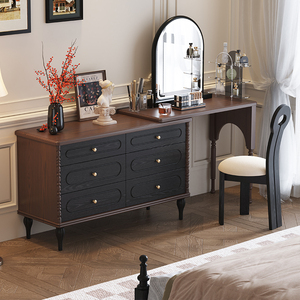 Đồ nội thất chuyên nghiệp cổ điển bằng gỗ sang trọng bàn trang điểm với LED Gương trang điểm bảng - Product Image 3