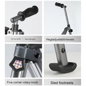 Многофункциональный Новый алюминиевый сплав, подъемные складные ходунки, противоскользящие вспомогательные костыли для здоровья, вспомогательные ходьба - Product Image 3