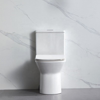 WC intelligent monobloc automatique avec siège design, double chasse, à poser au sol, design moderne, siphon en S inclus, intelligent
