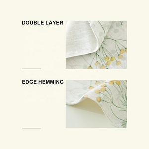 โต๊ะรับประทานอาหารหรูหราตกแต่งบ้านผ้าปูโต๊ะผ้าลินินโพลีเอสเตอร์พิมพ์ลายดอกไม้สำหรับผ้าปูโต๊ะงานแต่งงาน - Product Image 5