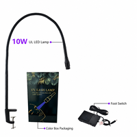 Stufenlos Dimmbare UV-Wimpernlampe mit Klemme für Wimpernverlängerungen UV-LED-Wimpernlampe Weißes Licht Einstellbare Spotgröße