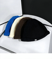 Bonnet unisexe chaud à revers, style casquette, couleur unie, pour homme et femme, idéal pour l'hiver et le quotidien
