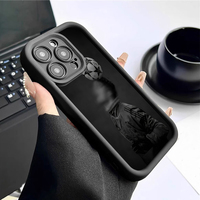Coque de téléphone portable antichoc en TPU avec motif de joueur de football et design d'objectif en forme d'échelle pour iPhone 12 13 14 15 16 17 18 Pro Max