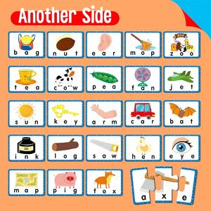 Cartes de puzzle de lettres autocorrectrices, cartes de puzzle double face pour l'apprentissage préscolaire et la maternelle - Product Image 5