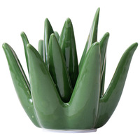 Porte-anneau en céramique de style moderne au design de cactus d'aloès personnalisé