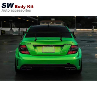 Kit carrosserie large style BS pour Mercedes-Benz Classe C AMG W204 C63 2008-2014 : Pare-chocs avant et arrière, ailes, jupes latérales moteur, spoiler