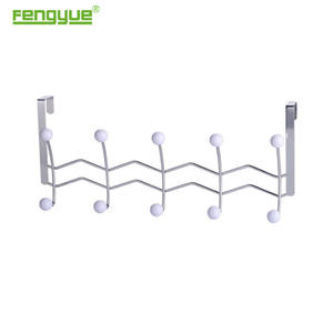 Home Basics Over the Door 5 Hook Towel Rack with PP Balls - Product Image 1