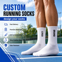 Chaussettes de sport athlétiques en tricot, neuves, de marque East Triathlon, pour hommes, personnalisées, en coton, pour la course à pied